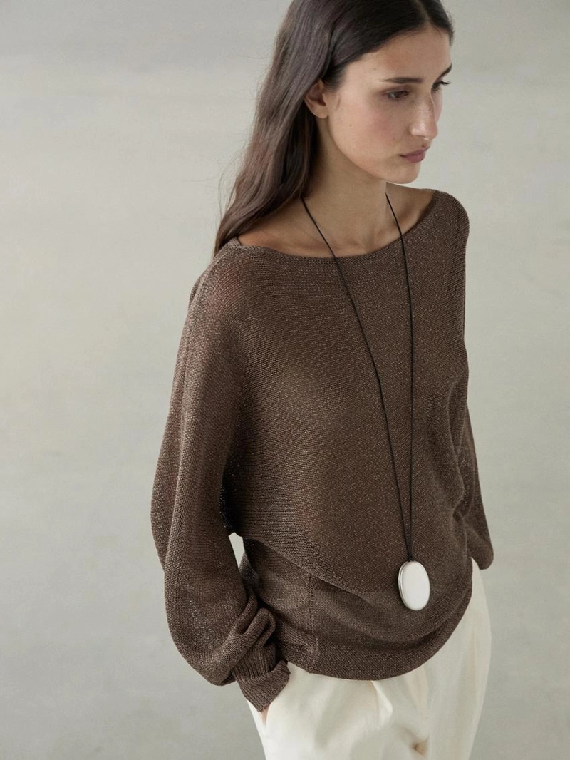 Джемпер из вязаного хлопкового микса