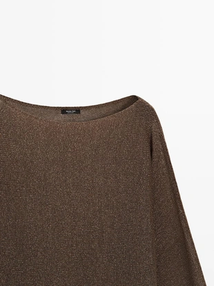 Джемпер из вязаного хлопкового микса- Заказать в России