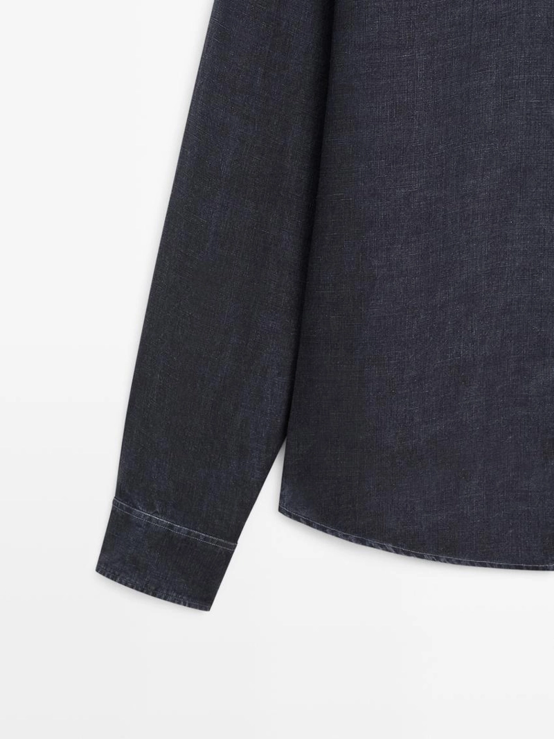 Рубашка регулярного кроя из 100% льна