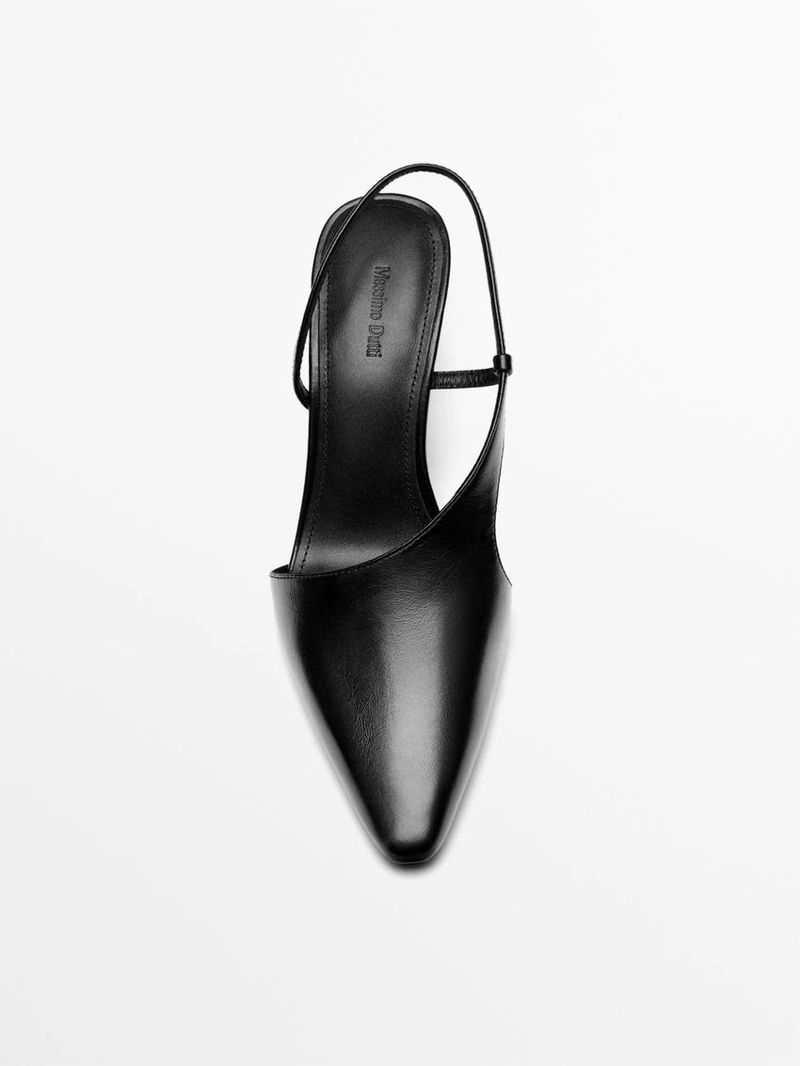 Асимметричные туфли на высоком каблуке