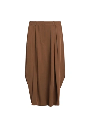 Юбка-шорты из шелковой ткани с защипами- Заказать в России