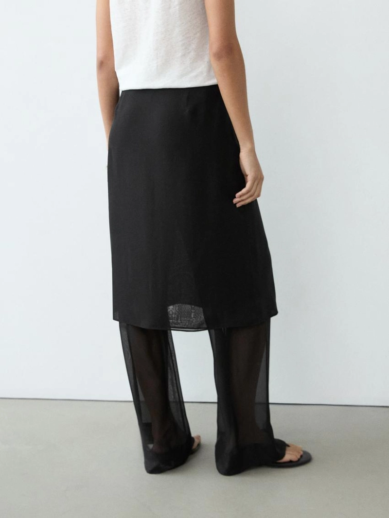 Юбка-шорты из 100% шелка