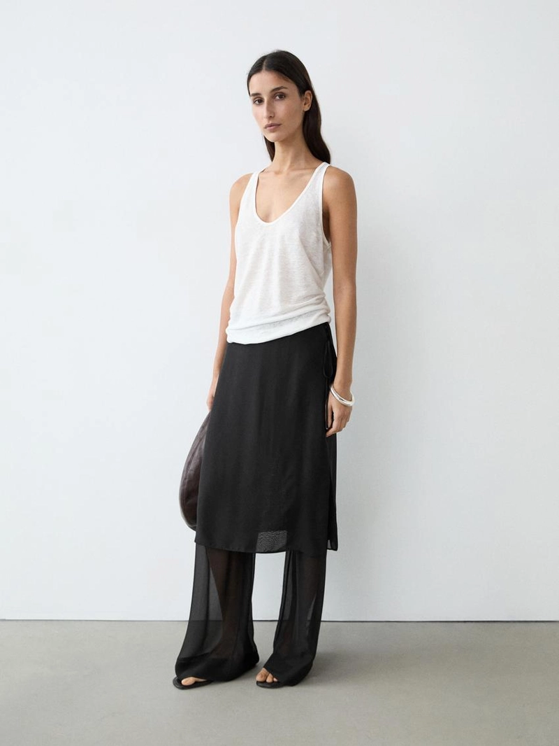 Юбка-шорты из 100% шелка