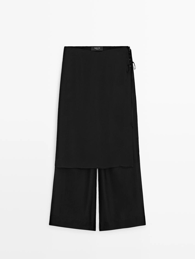 Юбка-шорты из 100% шелка