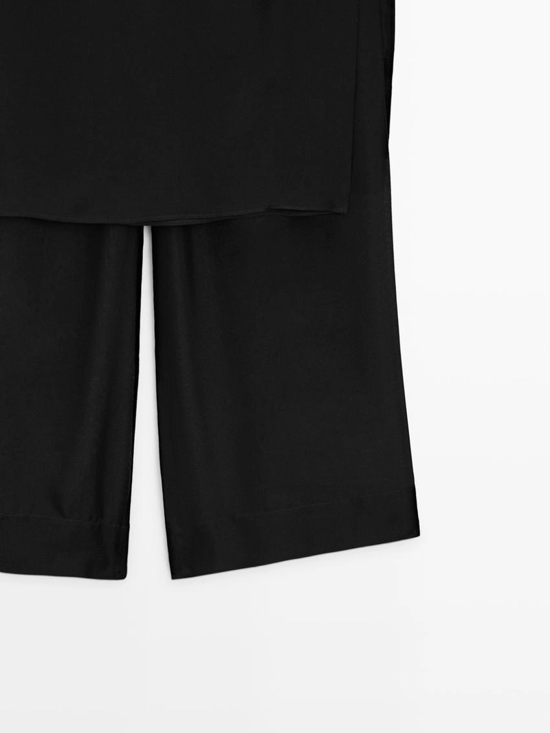 Юбка-шорты из 100% шелка