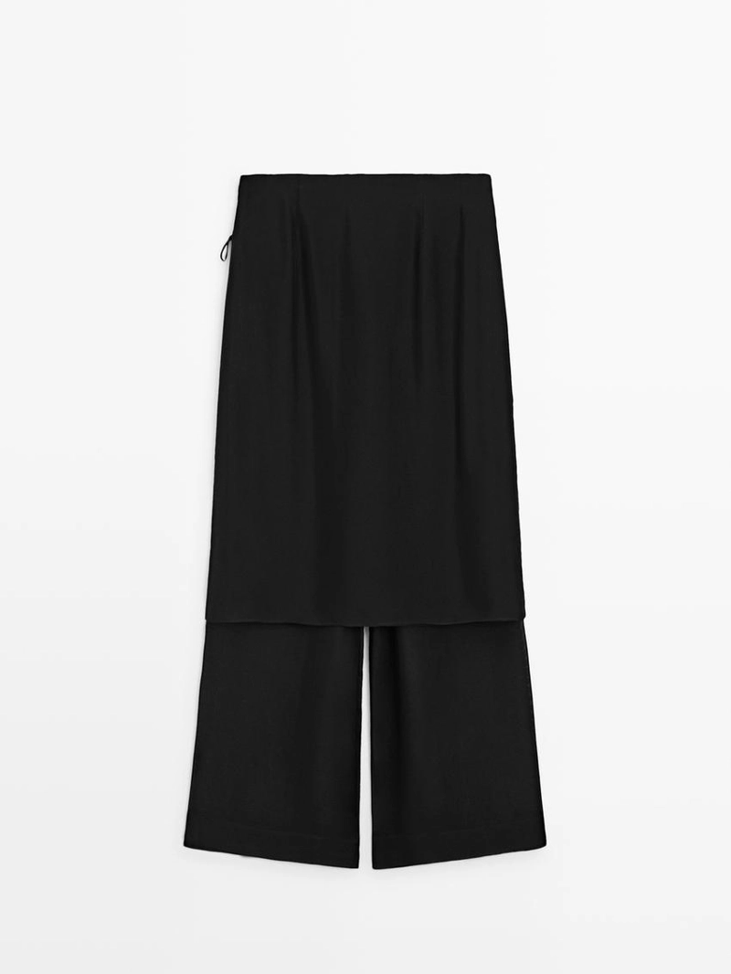 Юбка-шорты из 100% шелка