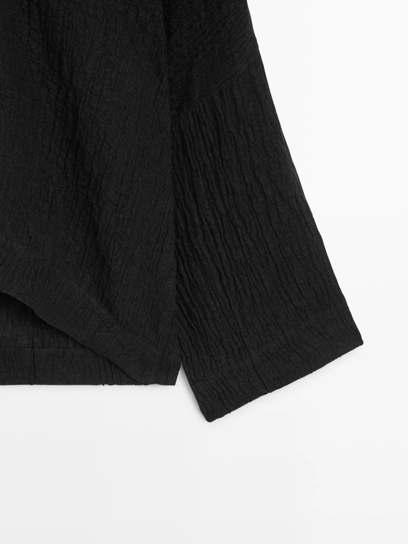 Приталенная блуза из 100% льна