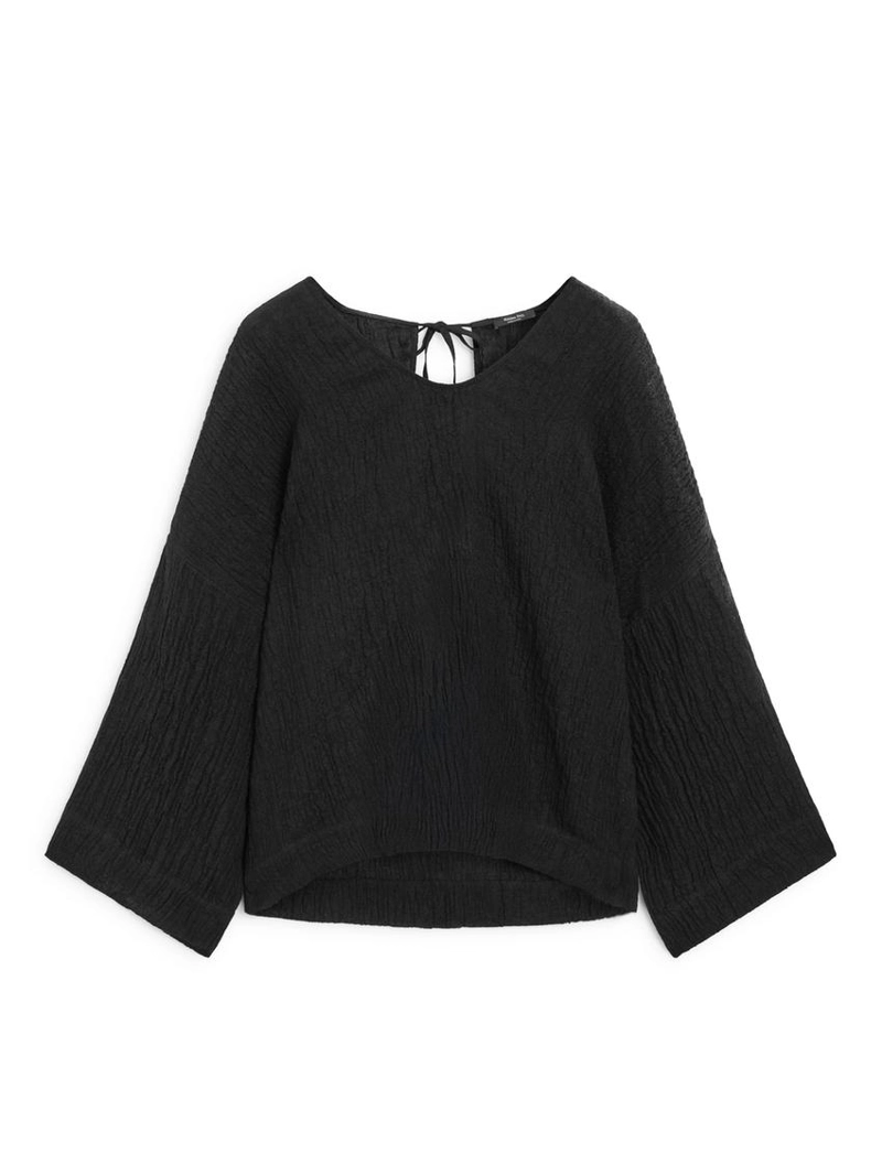 Приталенная блуза из 100% льна