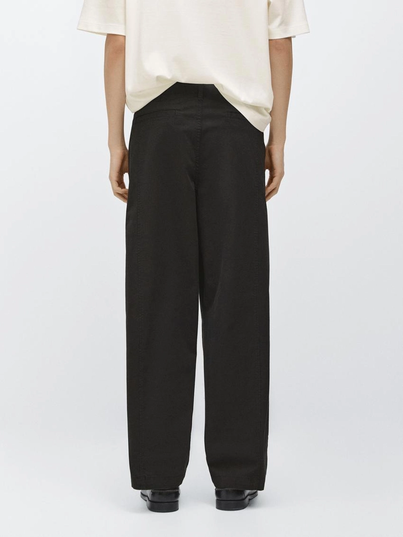 Хлопковые брюки модели barrel fit