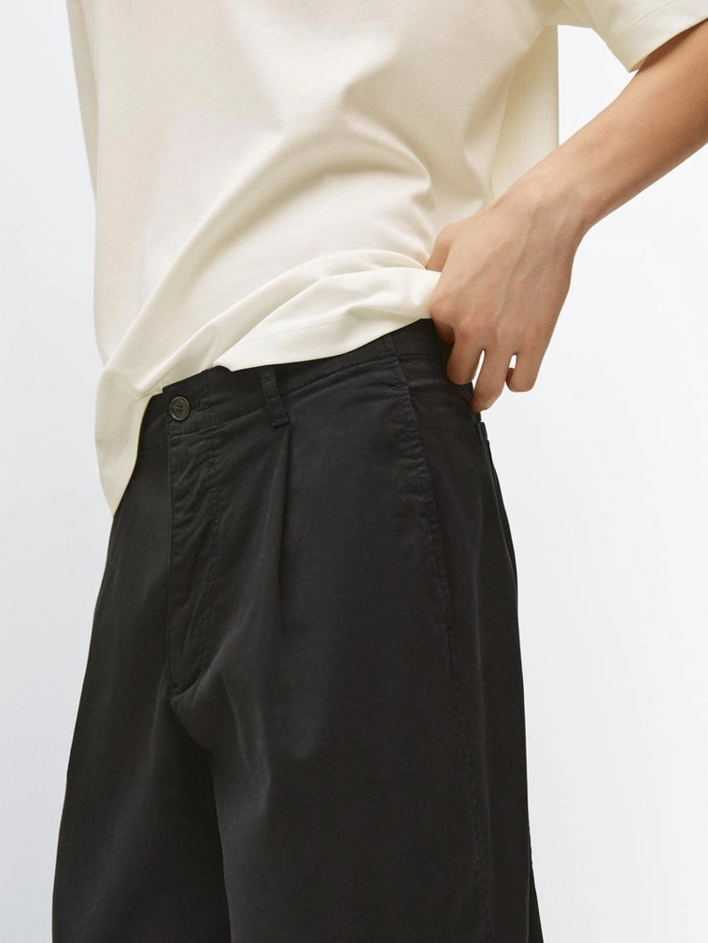 Хлопковые брюки модели barrel fit