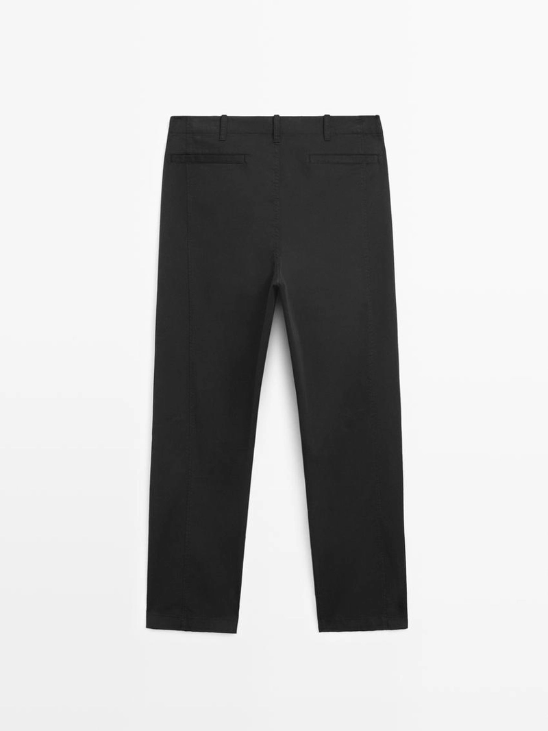 Хлопковые брюки модели barrel fit