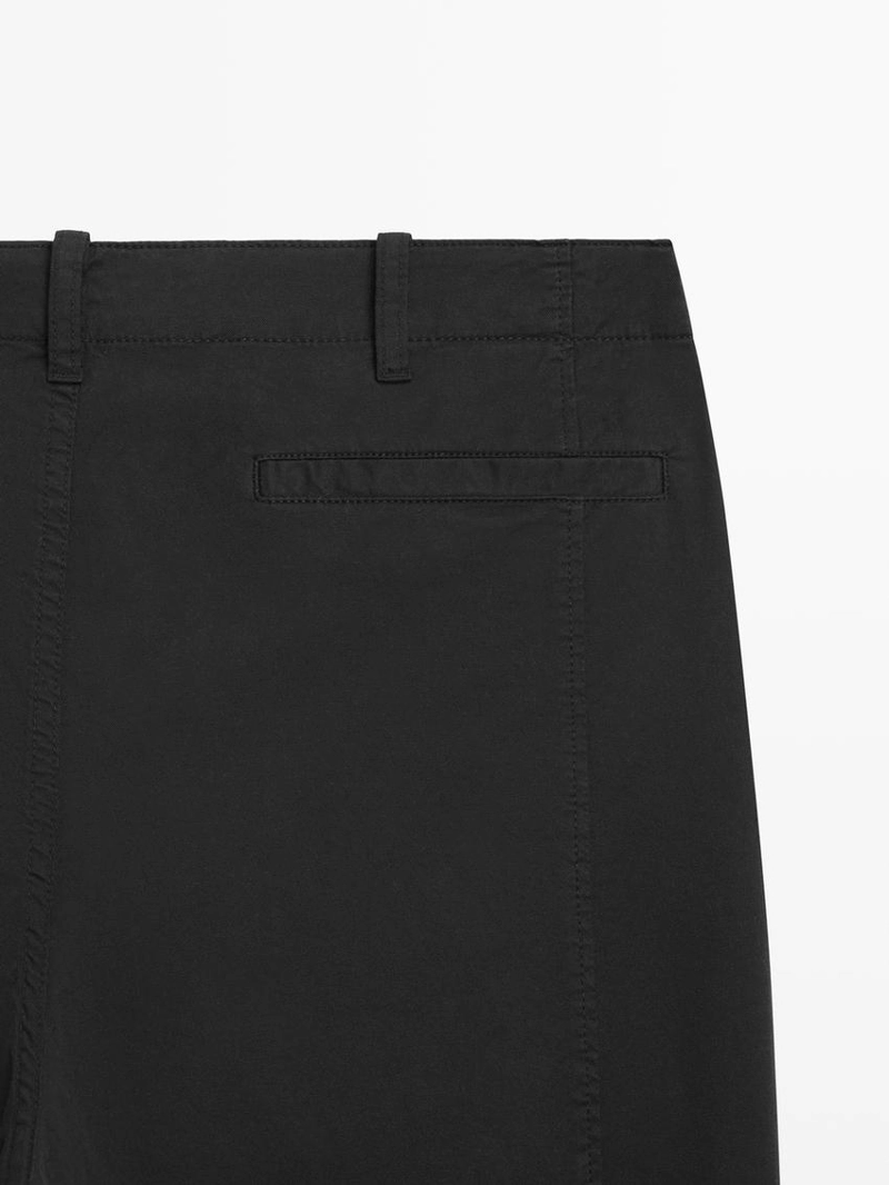 Хлопковые брюки модели barrel fit