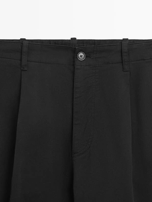 Хлопковые брюки модели barrel fit- Заказать в России