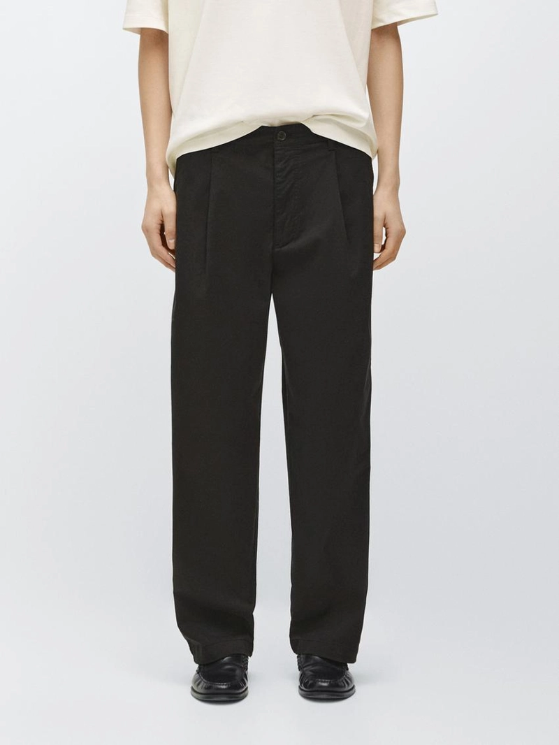 Хлопковые брюки модели barrel fit