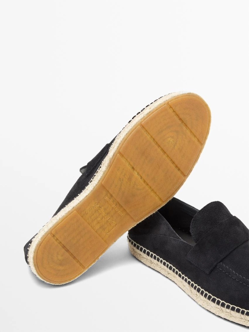 Эспадрильи из разделанной кожи с деталью монетки