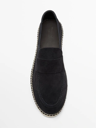 Эспадрильи из разделанной кожи с деталью монетки- Заказать в России