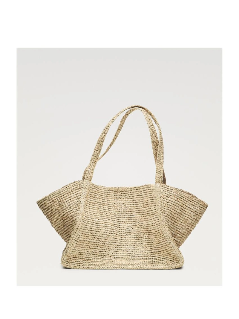 Сумка из 100% рафии среднего размера