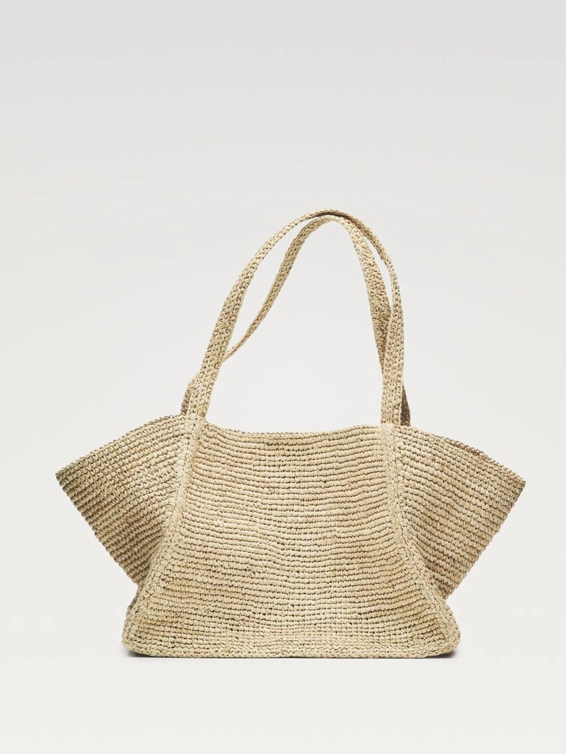 Сумка из 100% рафии среднего размера