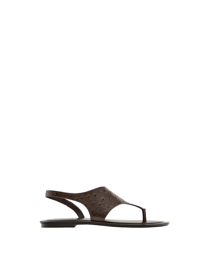 Сандалии с тиснением под кожу животного