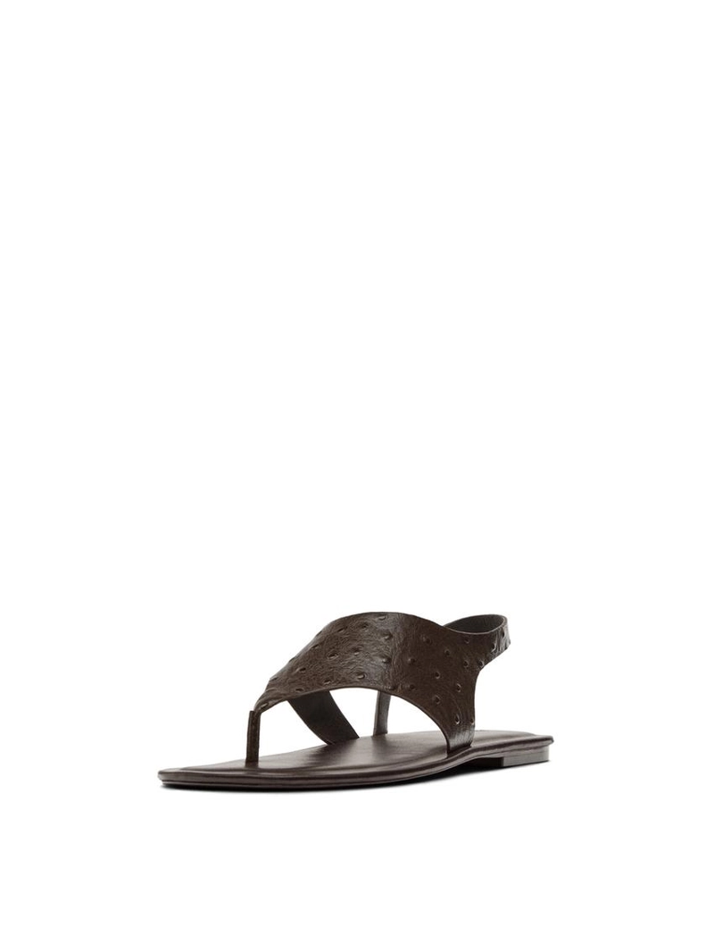 Сандалии с тиснением под кожу животного