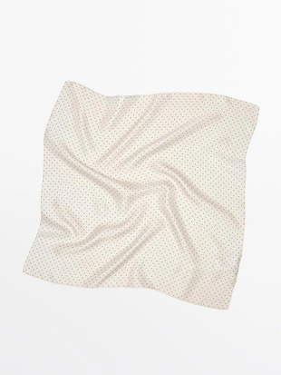 Палантин в горошек из 100% шелка- Заказать в России