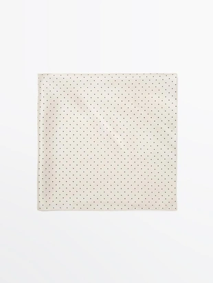 Палантин в горошек из 100% шелка- Заказать в России