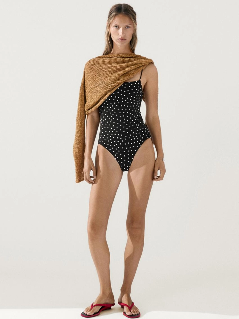 Купальник в горох massimo dutti