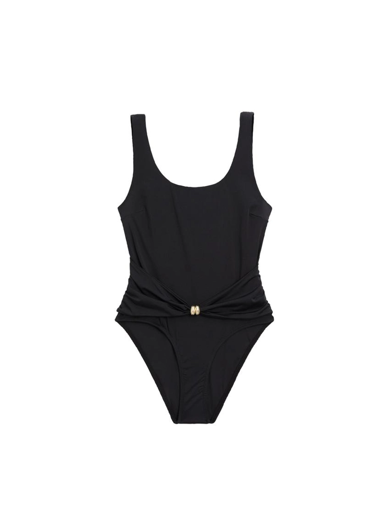 Купальник с деталями из страз