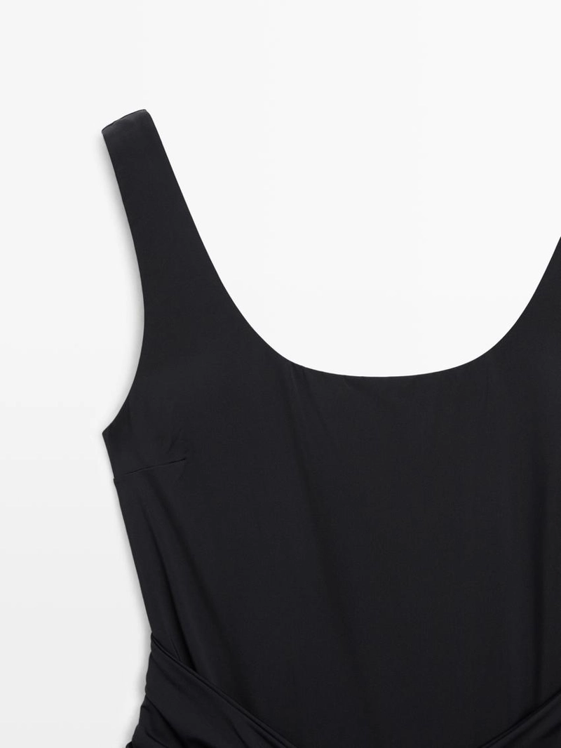 Купальник с деталями из страз