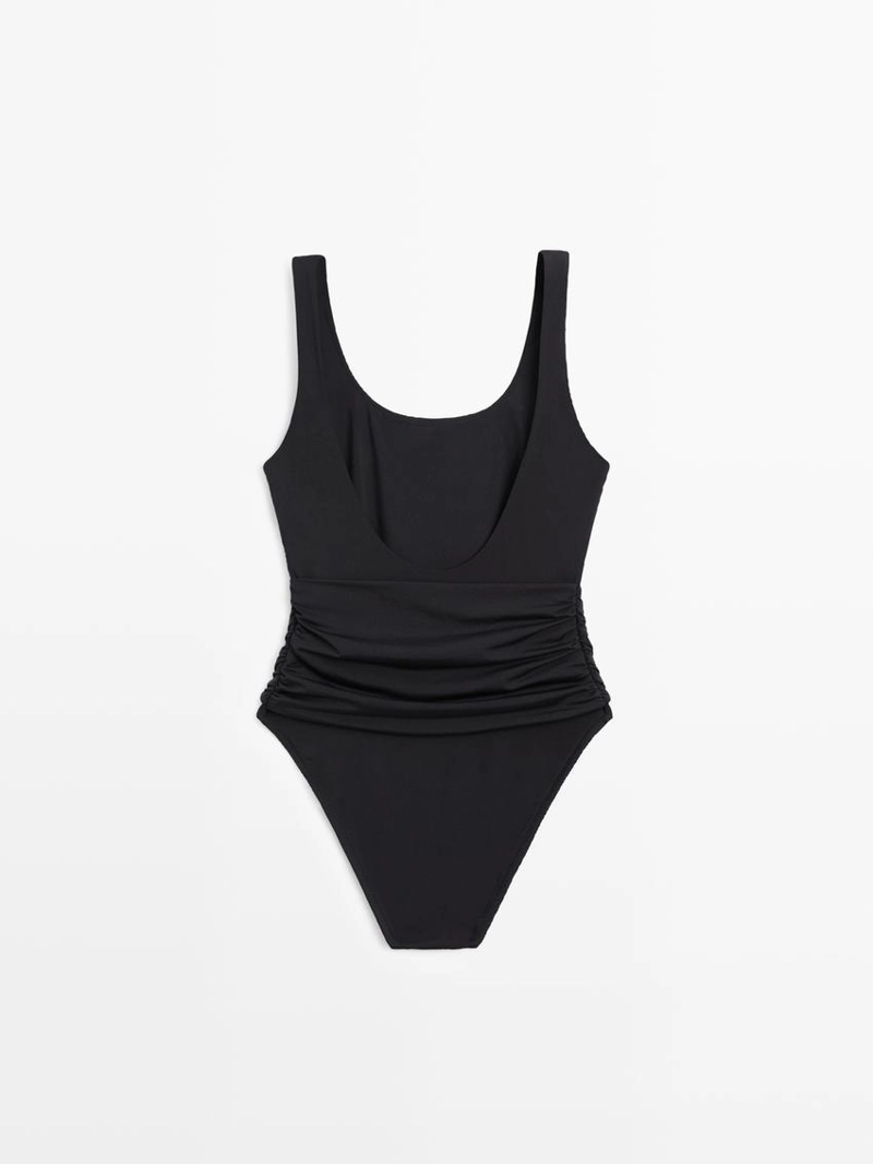 Купальник с деталями из страз