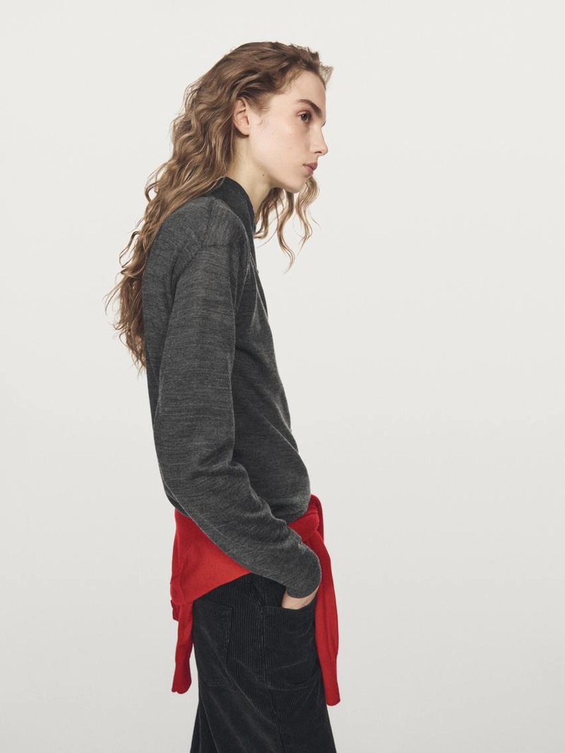 Кардиган perkins с воротником-стойкой и застежкой на скрытые пуговицы