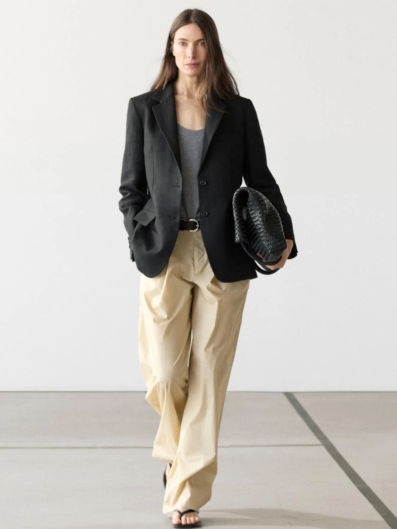 Широкие хлопковые брюки