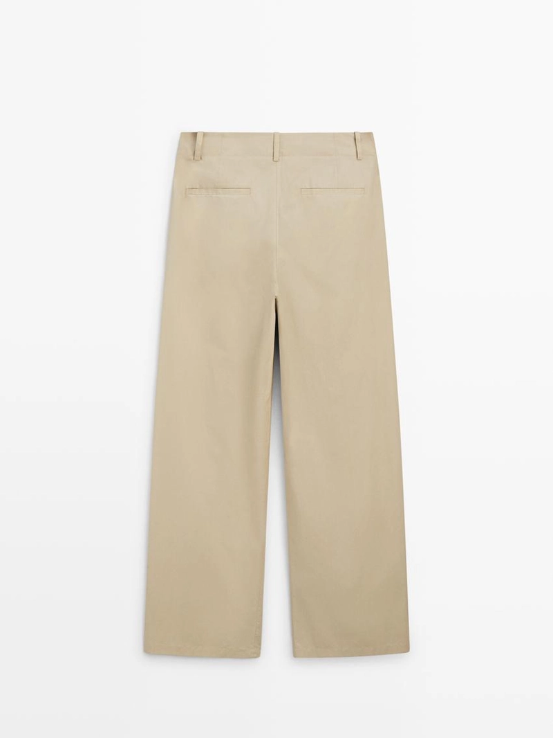 Широкие хлопковые брюки