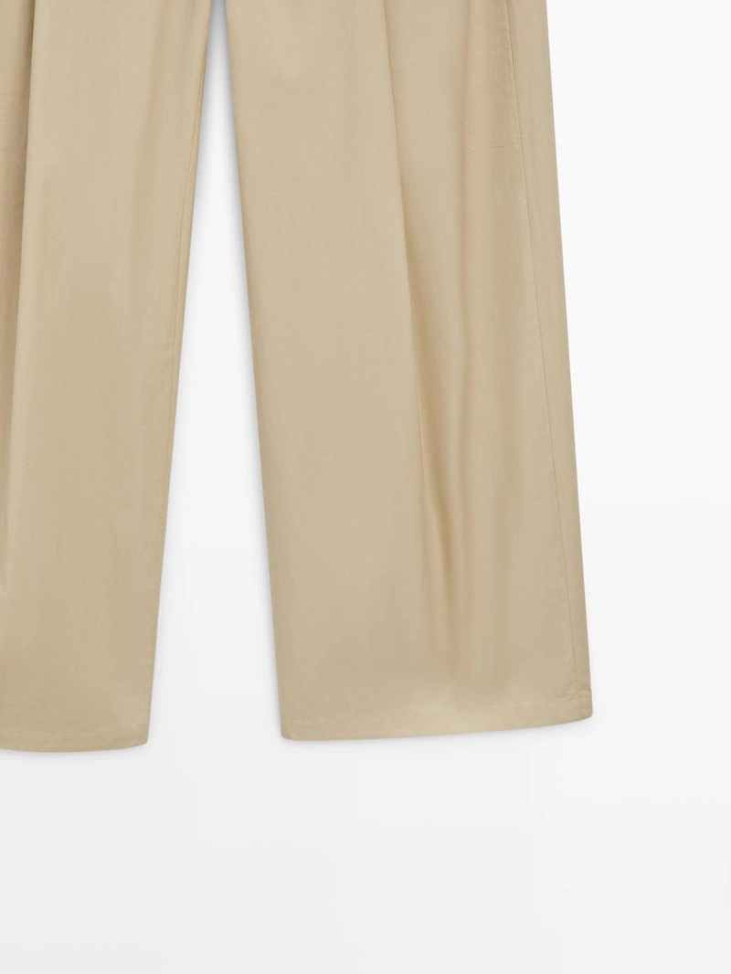 Широкие хлопковые брюки