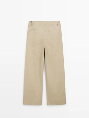 Широкие хлопковые брюки- Заказать в России