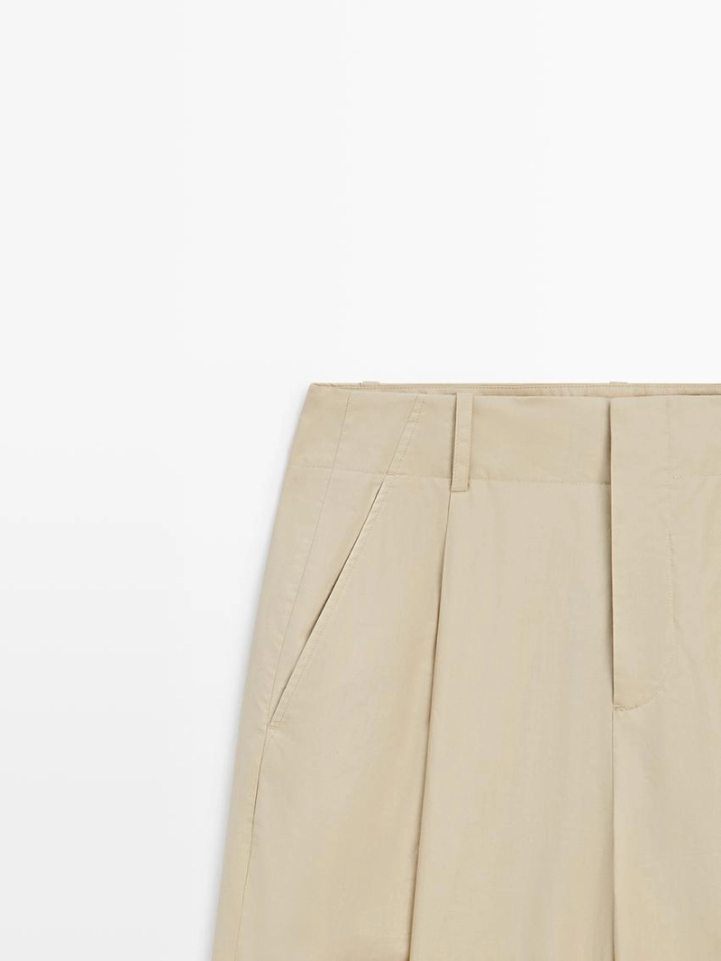 Широкие хлопковые брюки