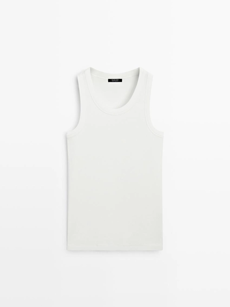 Топ с завязкой из хлопкового смесового материала