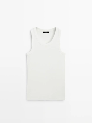 Топ с завязкой из хлопкового смесового материала- Заказать в России