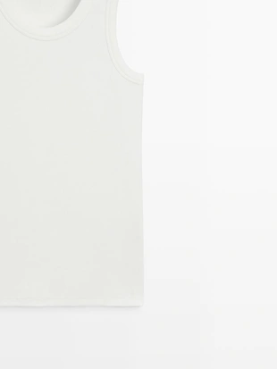 Топ с завязкой из хлопкового смесового материала- Заказать в России