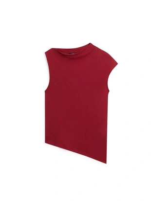 Топ из 100% хлопка с деталями складок- Заказать в России