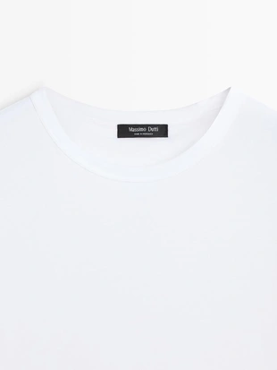 Футболка с короткими рукавами в стиле баллон из хлопка- Заказать в России