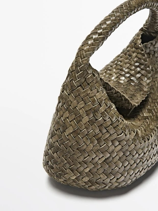 Сумка мини из пletёного натурального кожа nappa- Заказать в России