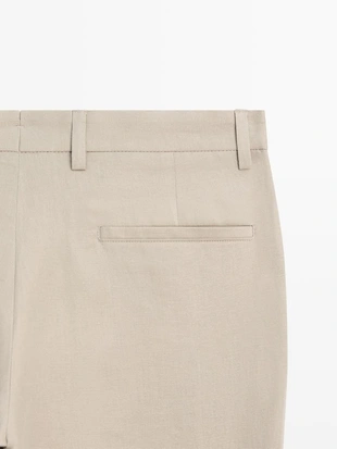 Брюки костюмные из льна- Заказать в России