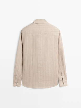 Рубашка из 100% льна- Заказать в России