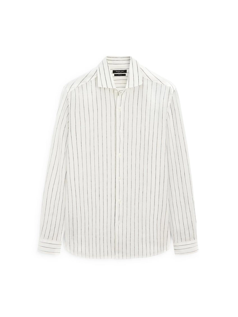 Рубашка в полоску из 100% льна