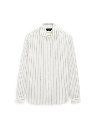 Рубашка в полоску из 100% льна- Заказать в России