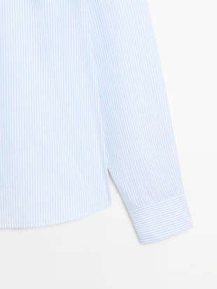 Рубашка в полоску из 100% хлопка- Заказать в России