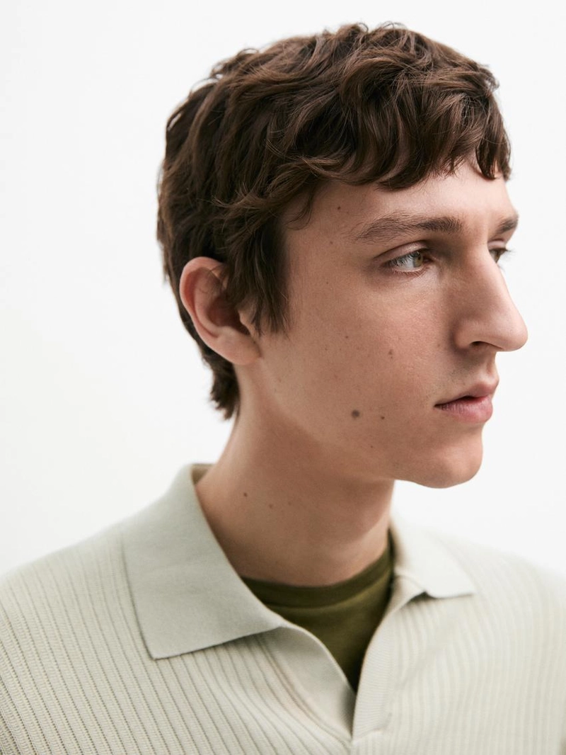 Поло с регулярной посадкой из хлопкового трикотажа