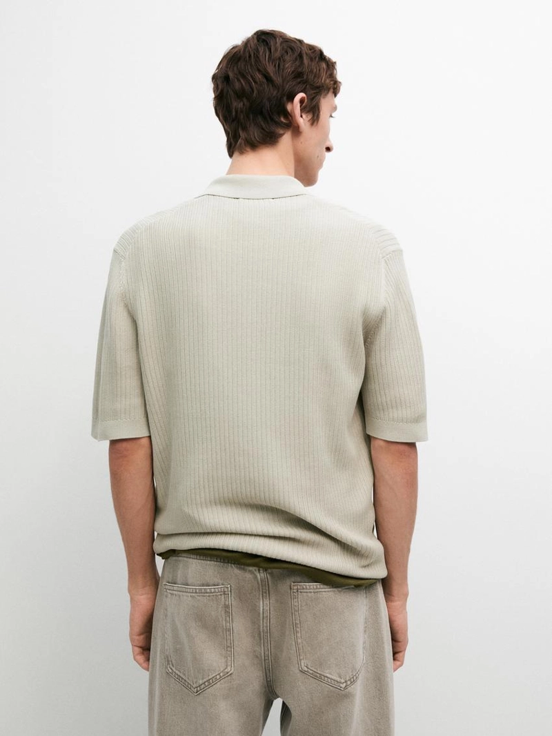 Поло с регулярной посадкой из хлопкового трикотажа