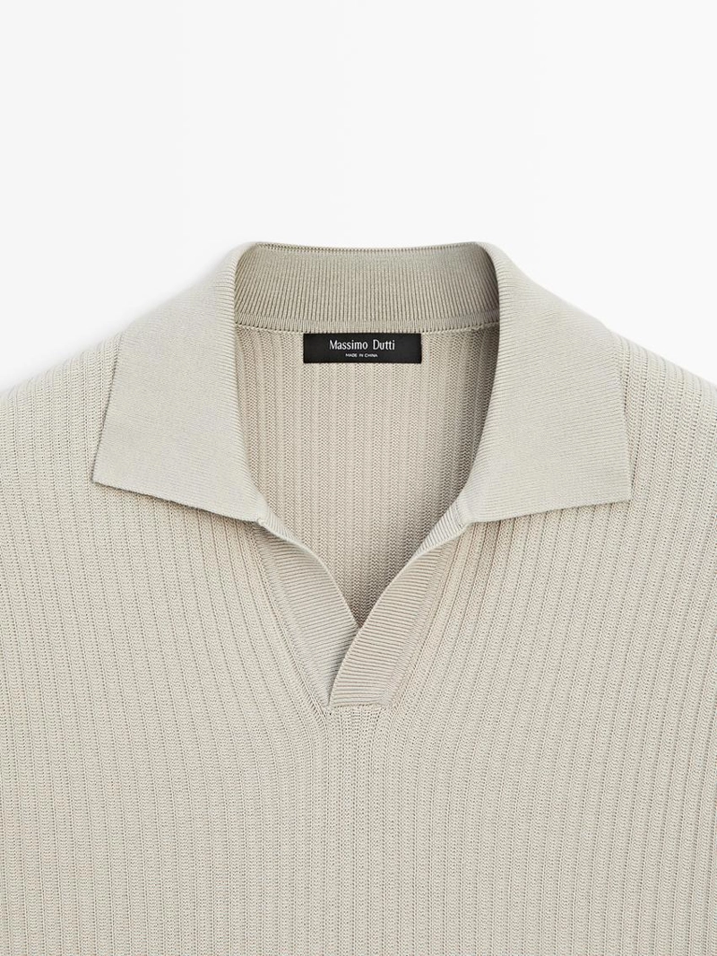 Поло с регулярной посадкой из хлопкового трикотажа